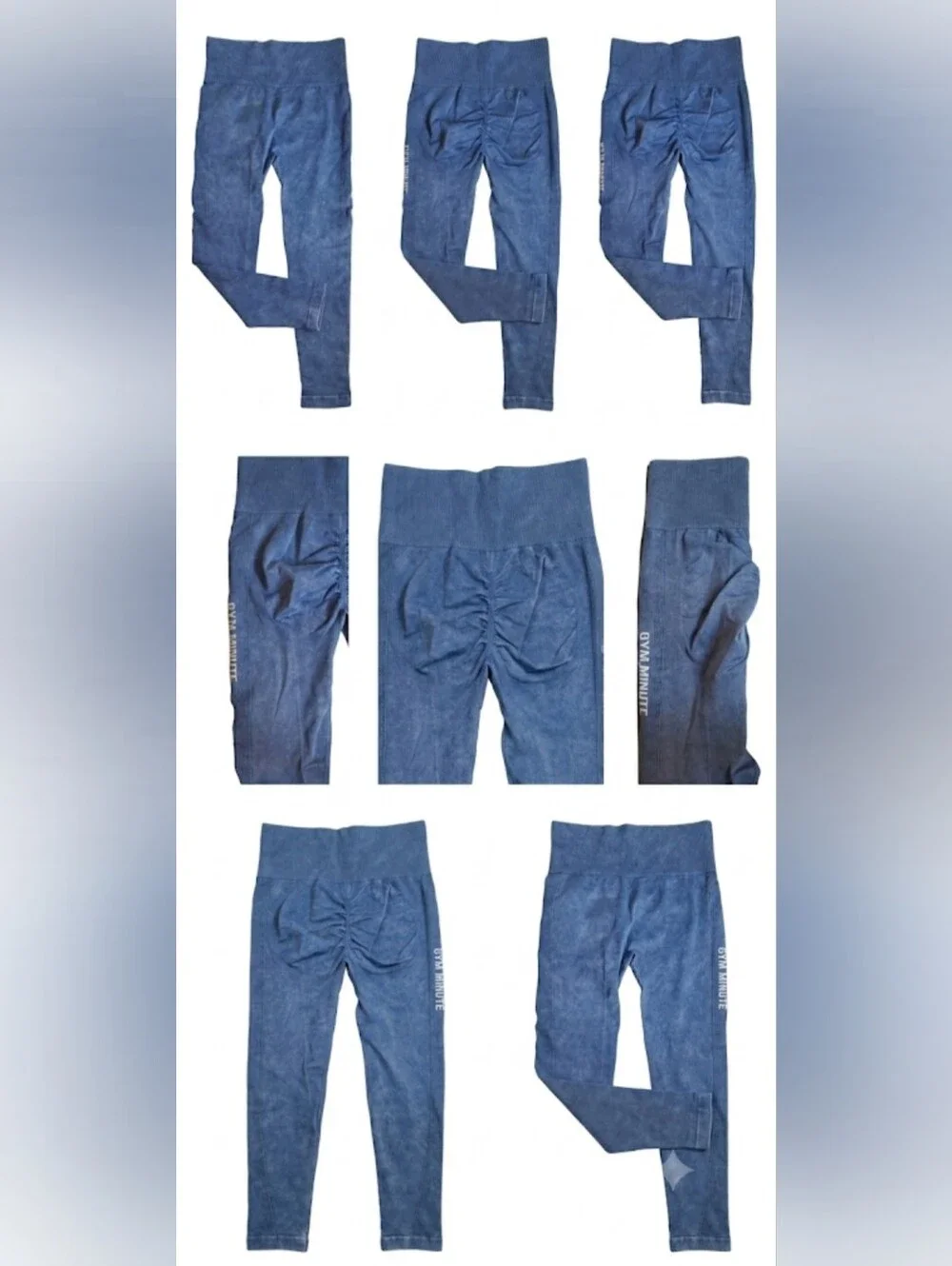 Kids Blue Leggings with High Waist